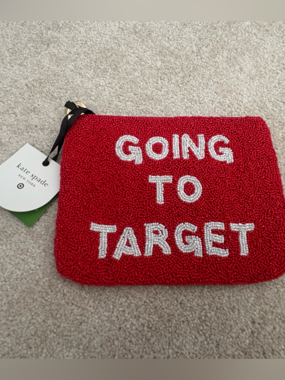 Kate Spade x Target  Beaded zip pouch
